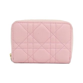 Dior Lady Dior Pink Leather Coin Purse/Coin Case (Pre-Owned)