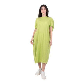 Roberto Collina Maxi Jurk - Dames - Maxi kleedjes - Groen - S - Kleedjes