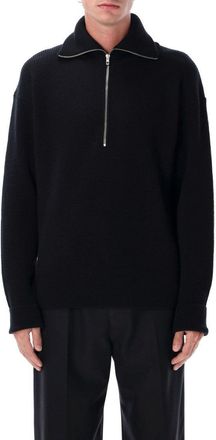 Christophe Lemaire Ribbed Half-Zip Sweater