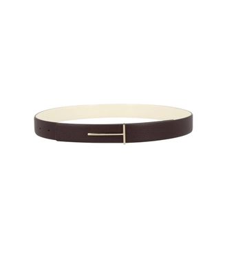 Tom Ford Brown Solid Reversible Belt