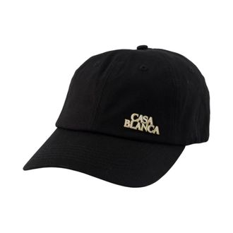 Casablanca Stacked Logo Rivet Cap - unisex - Petten - Zwart - ONE Size - Katoen - Accessoires
