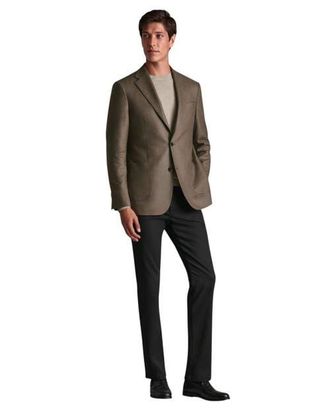 CHARLES TYRWHITT Wool Silk Jacket in Mocha at Nordstrom, Size 38