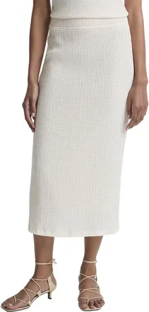 Vince Shadow Grid Midi Skirt