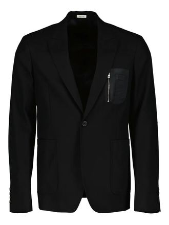 Alexander McQueen chest zip-pocket detail blazer - Black