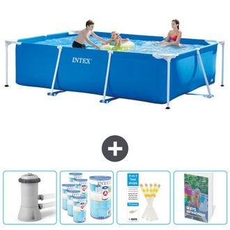 Intex Piscina Con Estructura Rectangular - 300x200x75 Cm - 7-piezas Scb123