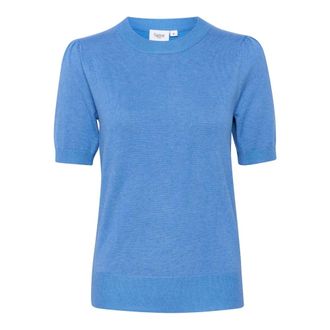 Saint Tropez Mila SZ SS Pullover - Knitwear - Mujer - Azul - S