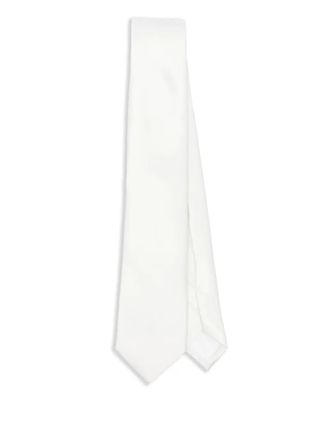 Corneliani Satijnen stropdas - Wit
