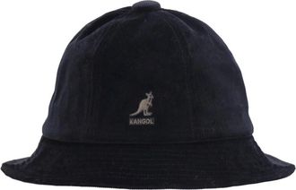 Kangol Casual Zwarte Fluwelen Bucket Hoed - Heren - Hoeden - Zwart - L - Katoen - Accessoires