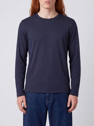 Herno T-shirt a maniche lunghe in pura lana con scollo a girocollo