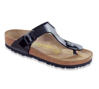 Birkenstock Womens Gizeh Sandals In Black Patent
