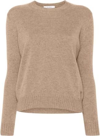 Max Mara Kasjmier Gebreide Trui Taupe Bruin - Dames - Cashmere truien - Bruin - L - Kasjmier - Truien & Vesten