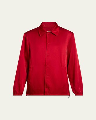 Dries Van Noten Mens Overdyed Cupro-Cotton Shirt