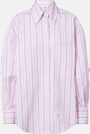 Thom Browne Camicia in popeline di cotone a righe