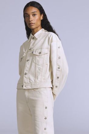 Levi's Chaqueta Trucker Shank - Mujer - XL - Blanco / Cream Cloud Moj