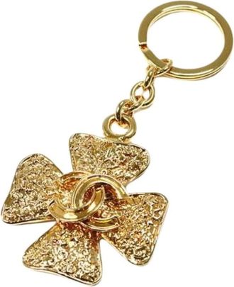 Chanel Pre-owned Accessories, female, Yellow, Size: ONE SIZE Pre-owned Metal Key Holder