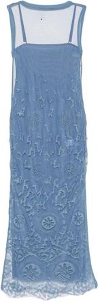 Sir. Sir., Kleedjes, Dames, Blauw, S, Mesh Kantjurk