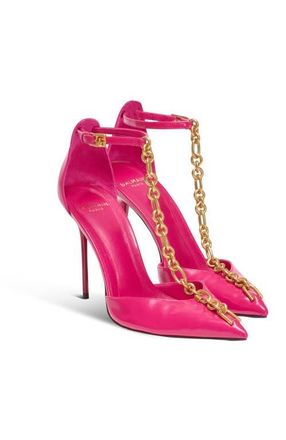 Balmain Sync patent leather stilettos in Pink at Nordstrom, Size 36