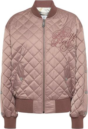 Philipp Plein Jassen, Dames, Roze, L, Nylon, Bomber Signature