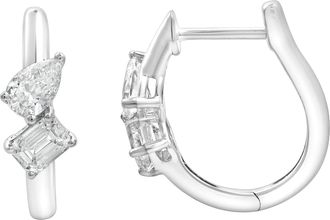 LuvMyJewelry Saela 14K Gold Lab Grown Diamond Huggies - 0.35 Ct