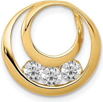 Diamond2Deal 14k Yellow Gold Lab Grown Diamond Pendant (0.39ct, VS, G-H)