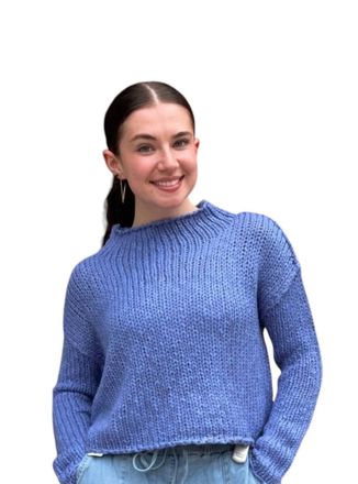 Free People Opal Sweater In Peri Blue