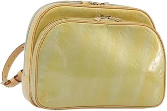 Louis Vuitton Pre-owned Cross Body Bags, female, Yellow, Size: ONE SIZE Pre-owned Vintage Patent Leather Backpack