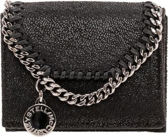 Stella McCartney Falabella Tri-Fold Portemonnee - Dames - Portefeuilles - Zwart - ONE Size - Polyester - Accessoires