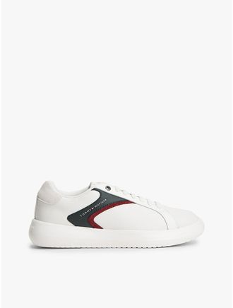 Tommy Hilfiger Mens Leather Cupsole Sneaker - Red/White/Blue - US 10 / EU 43