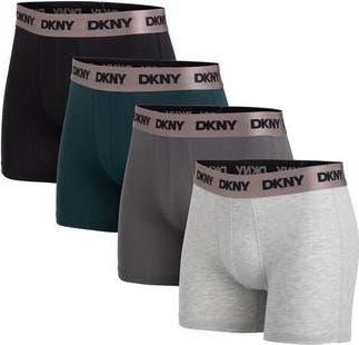 DKNY Pack of 4 Boxer Briefs in Black/Green/jet/grey Heather at Nordstrom Rack, Size X-Large
