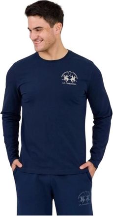 La Martina Tops, Heren, Blauw, S, Long Sleeve T-Shirt