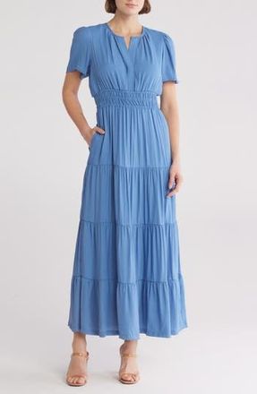 By Design Rio Crepe Maxi Dress in Dutch Blue at Nordstrom Rack, Size X-Small