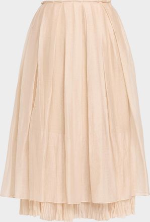 Vince Pleated Layered Skirt