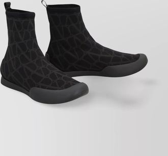 Valentino printed high-top slip-on sneakers