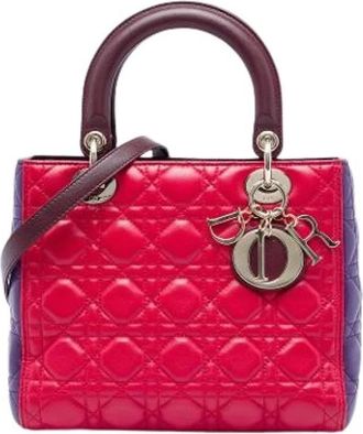 Dior Pre-owned Lady Dior - Dames - Vintage Handtas - Veelkleurig - ONE Size - Leer - Vintage