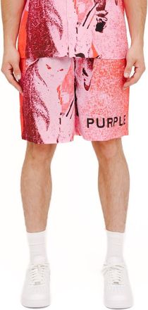 Purple Pull-On Graphic Shorts in Pink Multi at Nordstrom Rack, Size Large