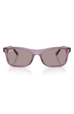 Ray-Ban 54mm Square Sunglasses in Transparent Violet/violet at Nordstrom