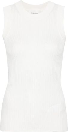 Sportmax Toledo knitted tank top - women - Cotton - M - White