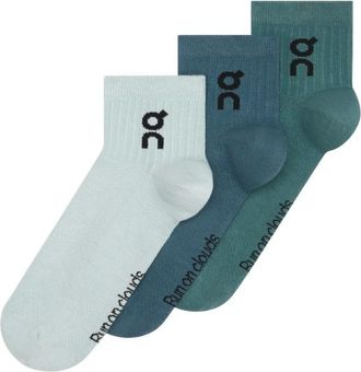 On Logo Sock Mid 3-Pack Multifunktionssocken - Unisex | grau