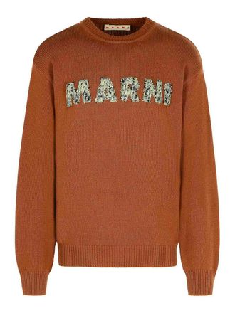 Marni Brown Virgin Wool Sweater