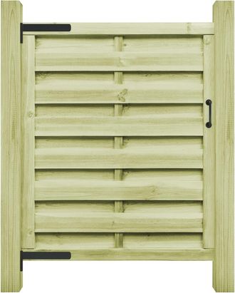 vidaXL Puerta De Valla Madera De Pino Impregnada Verde 100x125 Cm Vidaxl