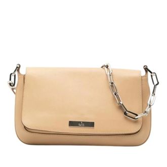 Gucci Pre-owned Cross Body Bags, female, Beige, Size: ONE SIZE Pre-owned Vintage Flap Shoulder Bag