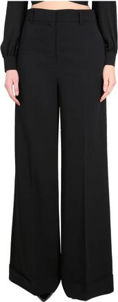Moschino Pantalone - female - Moschino - Wide Trousers - Black - XS - Trousers