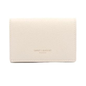 Saint Laurent Pre-owned Wallets, female, White, Size: ONE SIZE Pre-owned Paris Leather Trifold Wallet