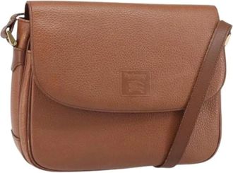 Burberry Pre-owned Schoudertas - Dames - Vintage Schoudertas - Bruin - ONE Size - Leer - Vintage