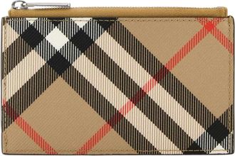 Burberry Portemonnee met ruitjesprint - Heren - Portefeuilles - Veelkleurig - ONE Size - Katoen - Accessoires