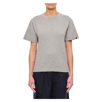 Extreme Cashmere T-Shirts, female, Gray, ONE SIZE, Crew-neck Short-sleeve T-shirt