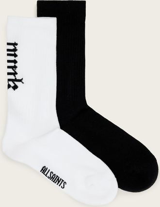 AllSaints Goth Punk Cotton Two Pack Socks