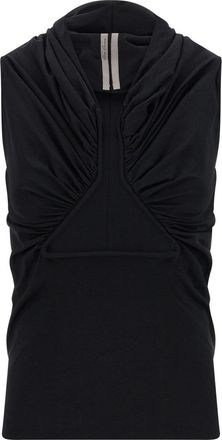 Rick Owens Black Jersey SS Prong top