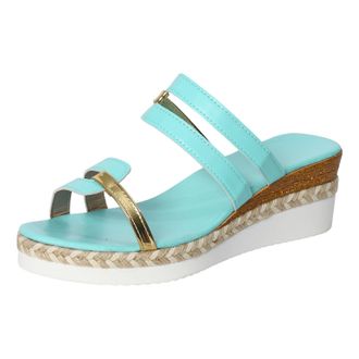 Generic Womens Wedge Sandals Thick Soled Wedge Heeled Womens Slippers Fashionable And Casual Fish Mouth Women Beach Sandals Outdoor Wedges Shoes 2026 (Blue, 9