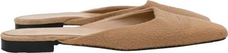 Toteme Toteme Flat Mules in Beige Cashmere